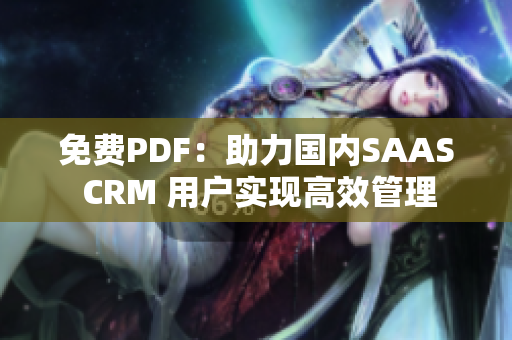 免費(fèi)PDF：助力國內(nèi)SAAS CRM 用戶實(shí)現(xiàn)高效管理