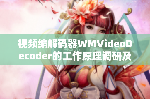 視頻編解碼器WMVideoDecoder的工作原理調(diào)研及應(yīng)用分析