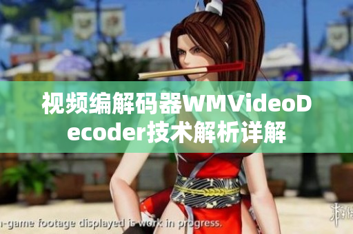 視頻編解碼器WMVideoDecoder技術(shù)解析詳解